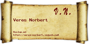 Veres Norbert névjegykártya