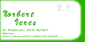 norbert veres business card